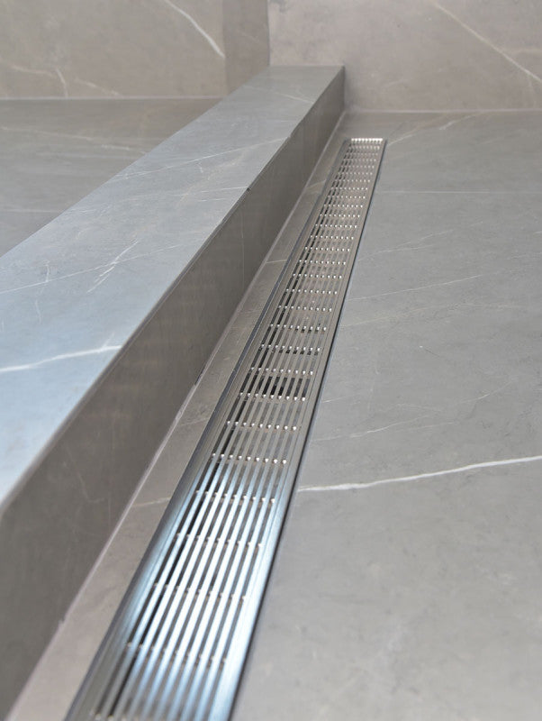 Lineup of Linear Shower Drains