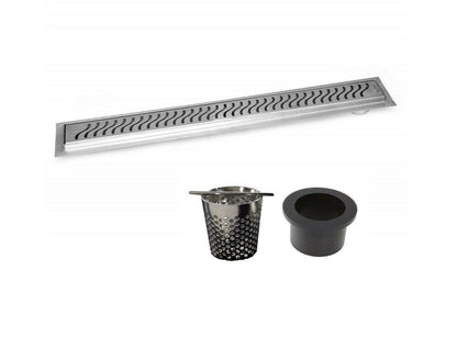 36 Inch Offset Linear Shower Drain, Full Shower Drain Assembly Kit