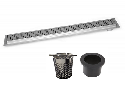 36 Inch Offset Linear Shower Drain, Full Shower Drain Assembly Kit