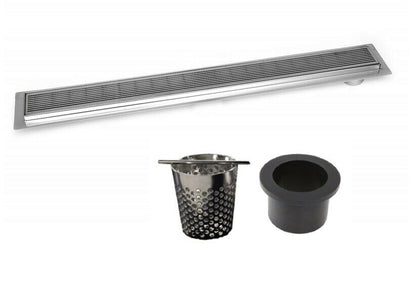 30 Inch Offset Linear Shower Drain, Full Shower Drain Assembly Kit