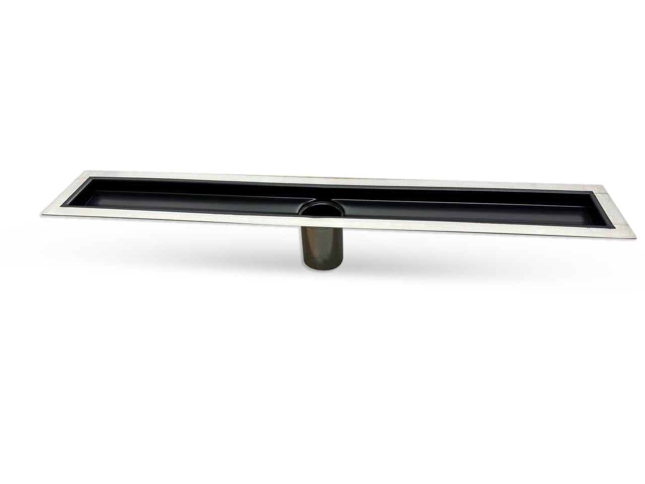 39 Inch Black Linear Shower Drain Square Design, Drains Unlimited