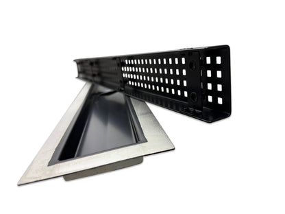 39 Inch Black Linear Shower Drain Square Design, Drains Unlimited