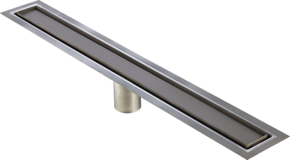 71 Inch Tile-in Linear Shower Drain Brushed Stainless Steel, Drains Unlimited