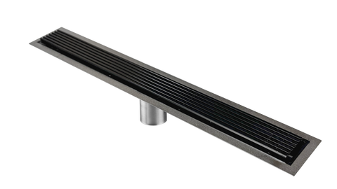 31 Inch Black Linear Shower Drain Wedge Wire Design, Drains Unlimited