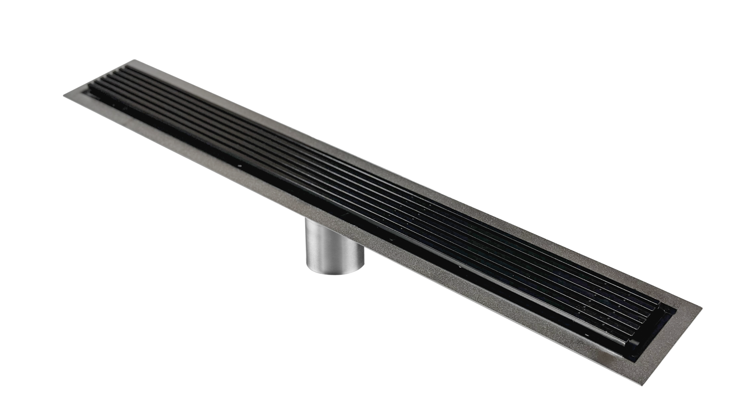 35 Inch Black Linear Shower Drain Wedge Wire Design, Drains Unlimited