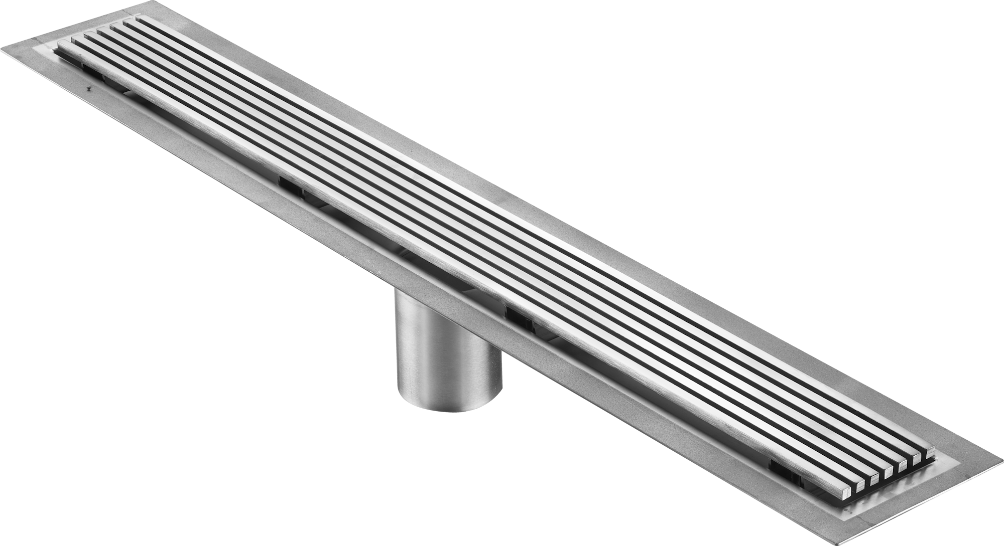 47 Inch Wedge Wire Grate Linear Drain Polished Stainless Steel, Drains Unlimited