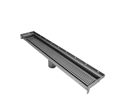 Drains Unlimited 30 Inch Wall-to-Wall Linear Shower Drain, Polished Square Design