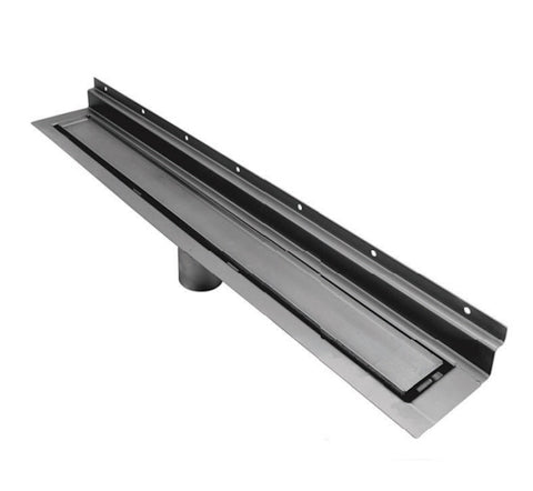 72 Inch Tile-in Wall Mounted Linear Floor Drain, Backwall Flange Only, Drains Unlimited