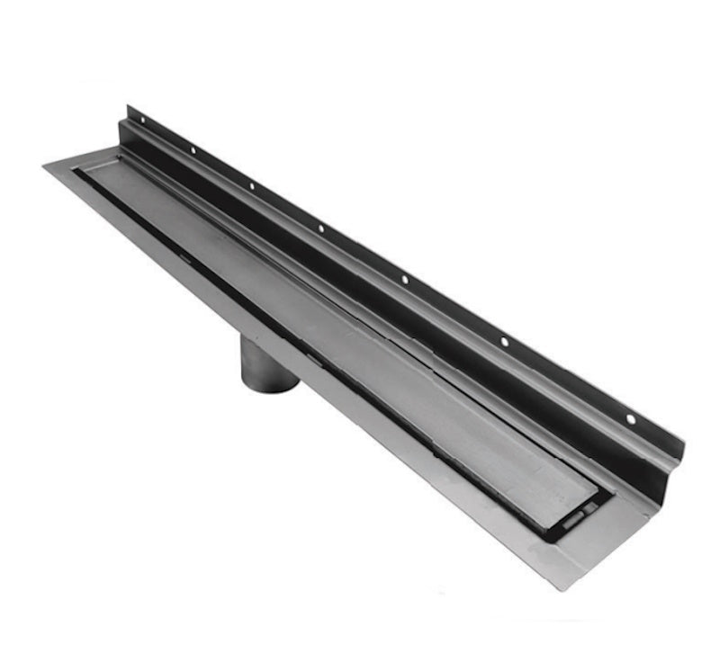 48 Inch Tile-in Wall Mounted Linear Floor Drain, Backwall Flange Only ...