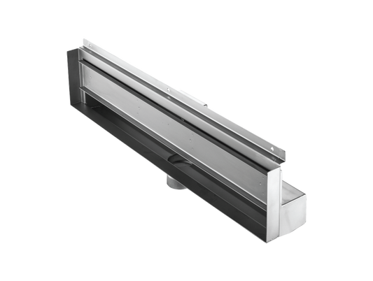 71 Inch Wall Recessed Tile-in Linear Drain, Wall to Wall Flange Design