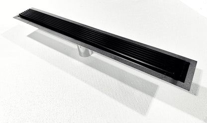 31 Inch Black Linear Shower Drain Wedge Wire Design, Drains Unlimited