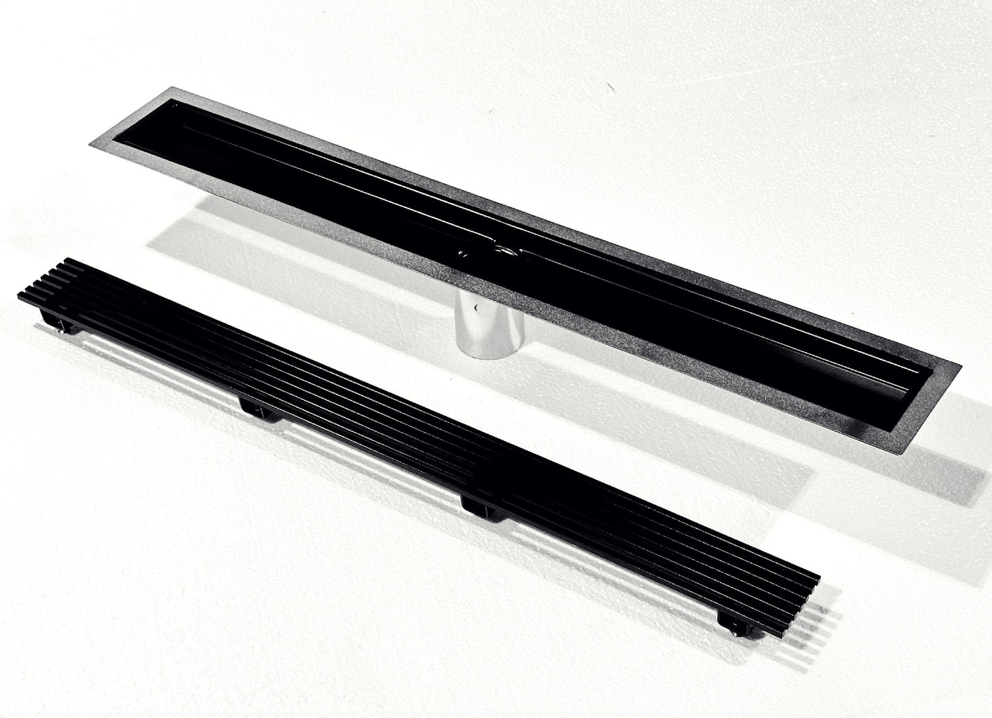 31 Inch Black Linear Shower Drain Wedge Wire Design, Drains Unlimited