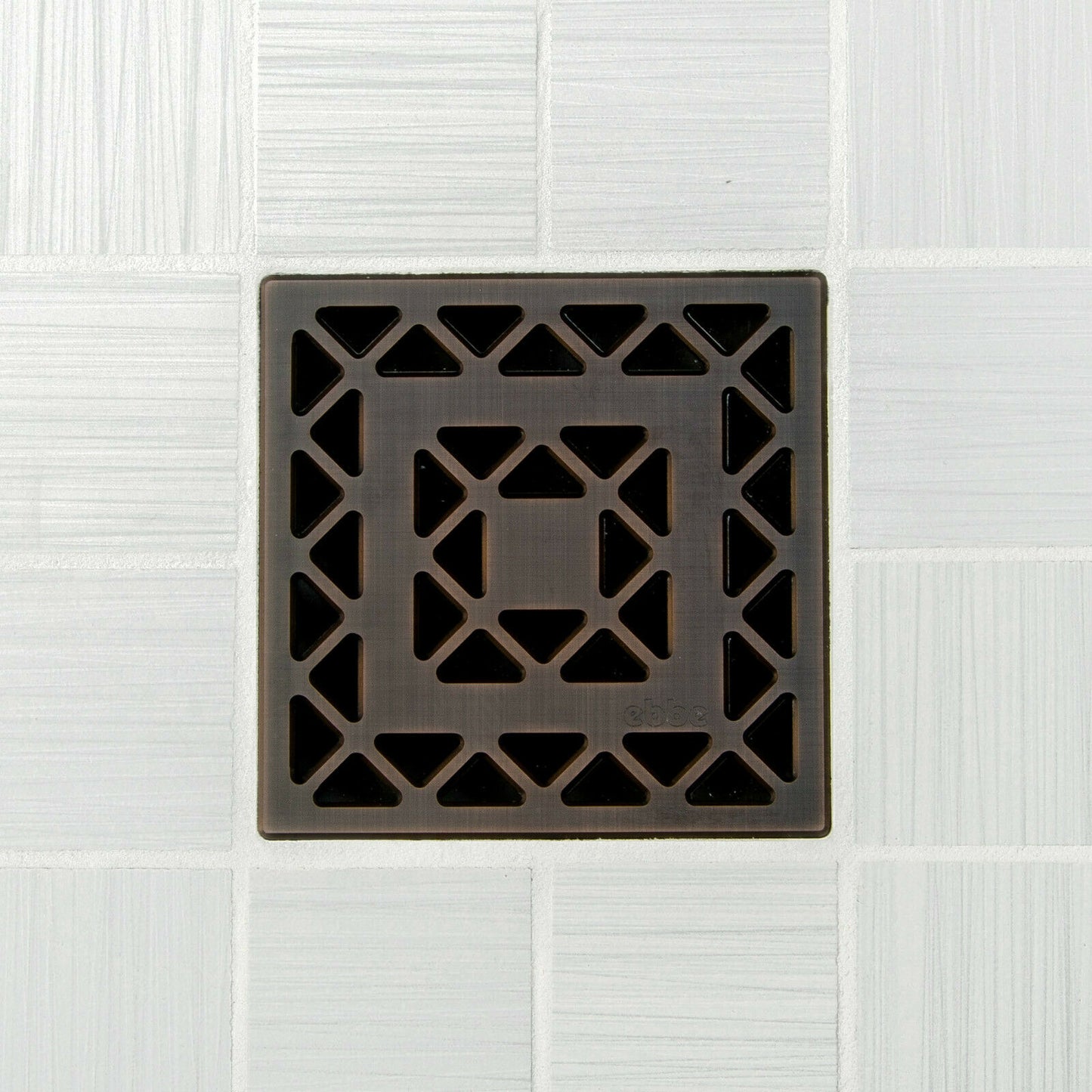 Ebbe E4802 Lattice Oil Rubbed Bronze Square Drain with Installation Kit