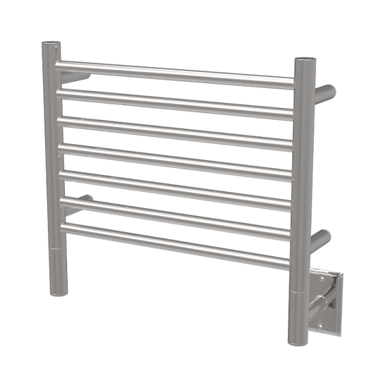 Amba Jeeves H Straight Brushed Towel Warmer, 7 Bars, Hardwired, 21" W x 18" H