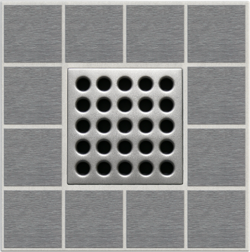 Ebbe E4411 Matte Black Square Shower Drain with Installation Kit