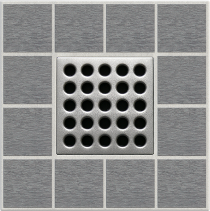 Ebbe E4411 Matte Black Square Shower Drain with Installation Kit