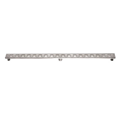 Dawn® 36 Inch Linear Shower Drain, Congo-Chambeshi River Series, Polished Satin Finish