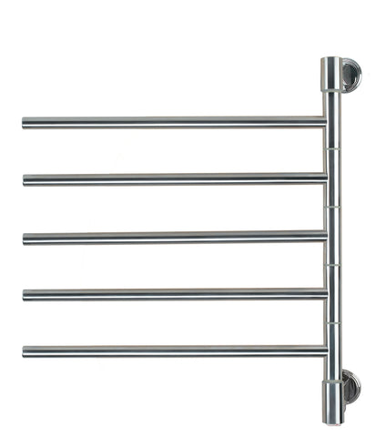 Brushed Towel Warmer, Amba Swivel Jack Model, 5 Bars Towel Warmer