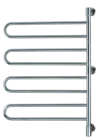 Brushed Towel Warmer, Amba Swivel Jack Model B004, 8 Bars Towel Warmer