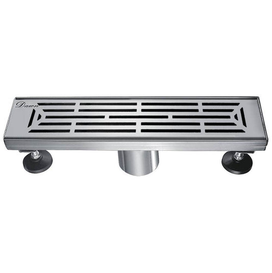 12 Inch Linear Drain with Adjustable Leveling Feet, Dawn USA Irtysh River Series