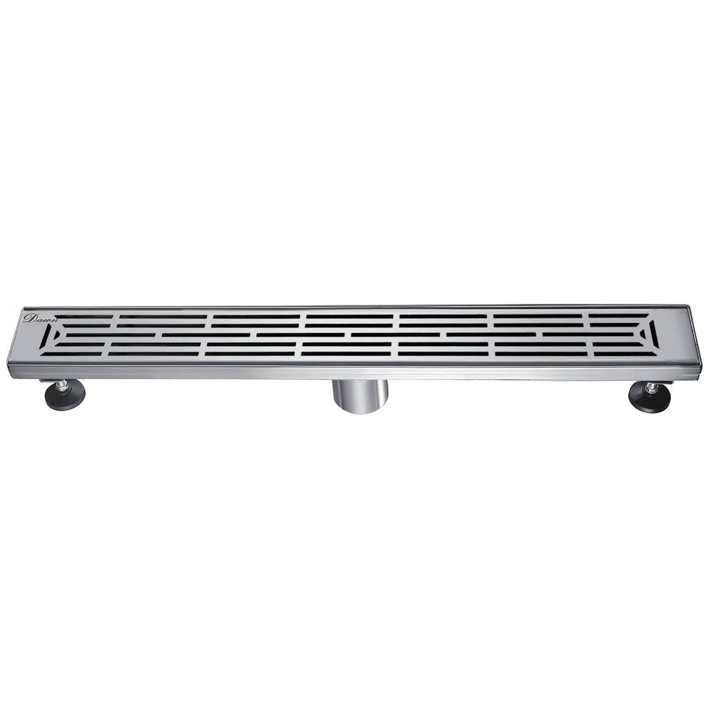 12 Inch Linear Drain with Adjustable Leveling Feet, Dawn USA Irtysh River Series