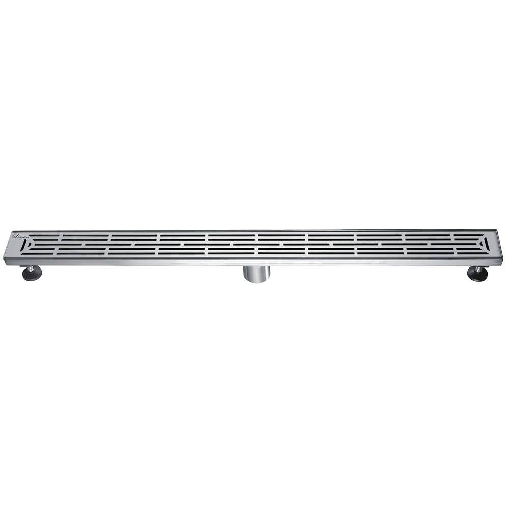 12 Inch Linear Drain with Adjustable Leveling Feet, Dawn USA Irtysh River Series