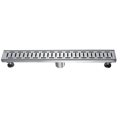 24 Inch Linear Drain with Adjustable Feet, Luxury Polished Finish Drain, Dawn USA LLE240304