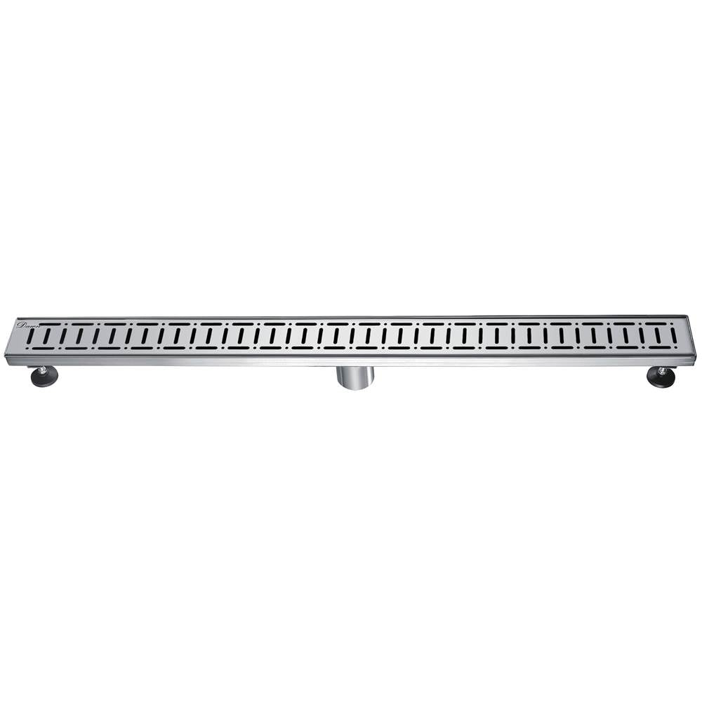 24 Inch Linear Drain with Adjustable Feet, Luxury Polished Finish Drain, Dawn USA LLE240304