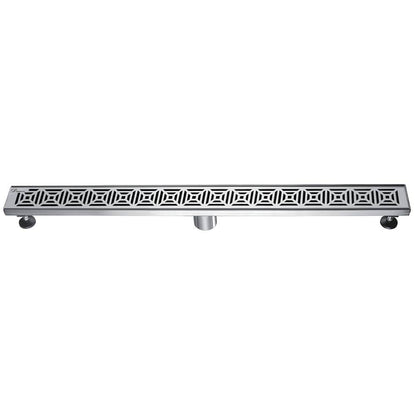 24 Inch Linear Drain with Adjustable Feet, Luxury Polished Finish Drain, Dawn USA LME240304