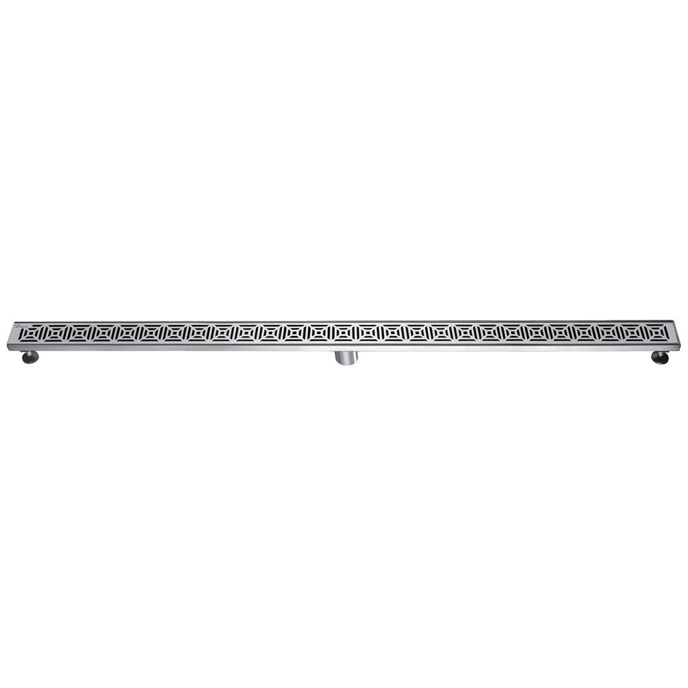 24 Inch Linear Drain with Adjustable Feet, Luxury Polished Finish Drain, Dawn USA LME240304