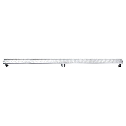 Dawn® 59 Inch Linear Shower Drain, Nile River Series, Polished Satin Finish