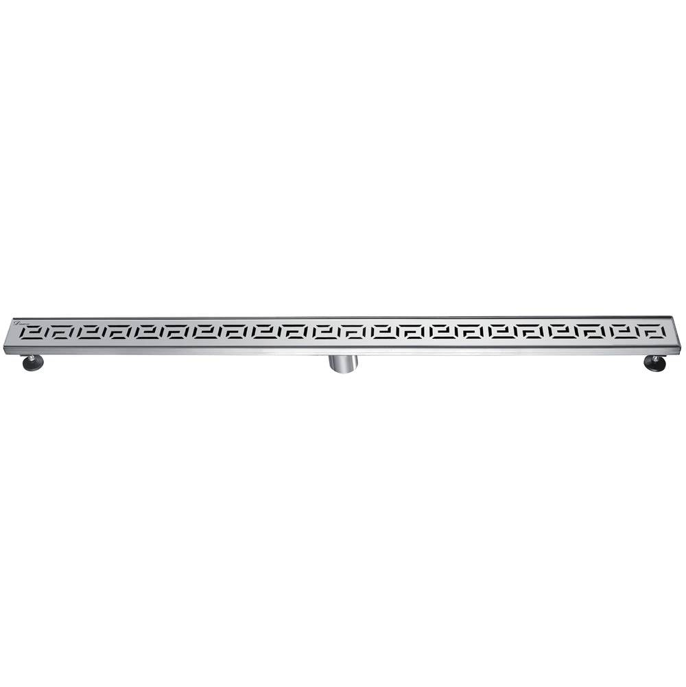 24 Inch Linear Drain with Adjustable Feet, Luxury Polished Finish Drain, Dawn USA LNR240304