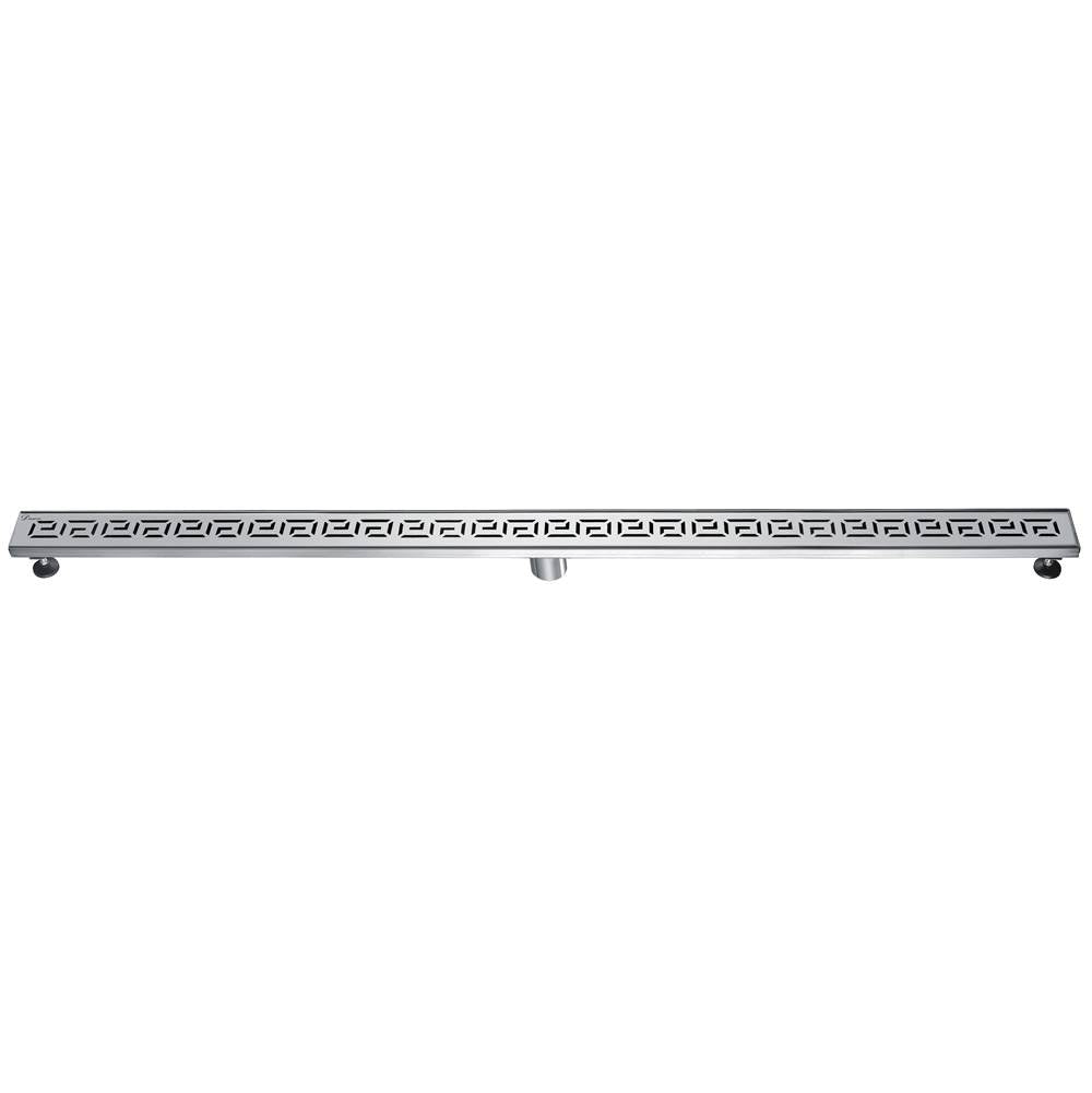 24 Inch Linear Drain with Adjustable Feet, Luxury Polished Finish Drain, Dawn USA LNR240304