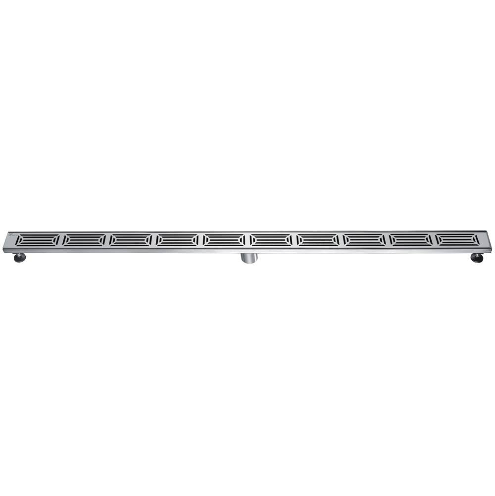 Dawn® 59 Inch Linear Shower Drain, Parana River In Argentina Series, Polished Satin Finish