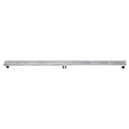 Dawn® 59 Inch Linear Shower Drain, Rhone River Series, Polished Satin Finish