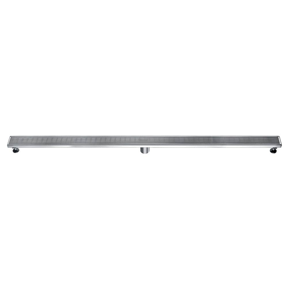 Dawn® 59 Inch Linear Shower Drain, Wheaton River Series, Polished Satin Finish