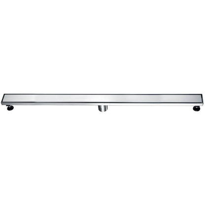 Dawn® 47 Inch Linear Shower Drain, Volga River Series, Polished Satin Finish