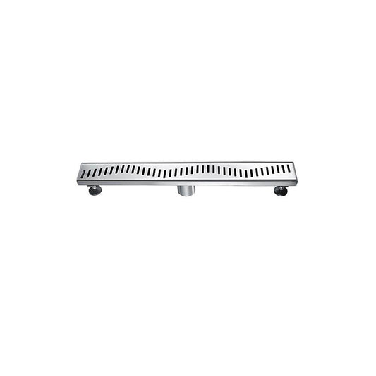 24 Inch Linear Drain with Adjustable Feet, Luxury Polished Finish Drain, Dawn USA LGS240304