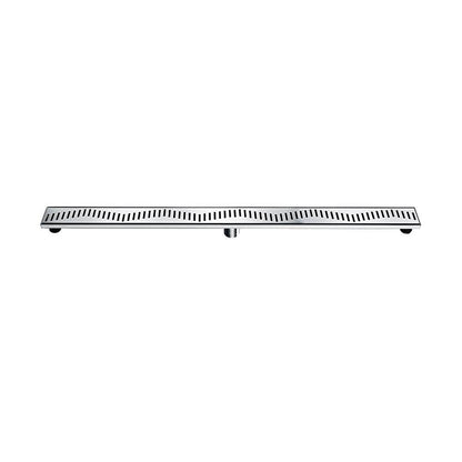 Dawn® 59 Inch Linear Shower Drain, Ganges River Series, Polished Satin Finish