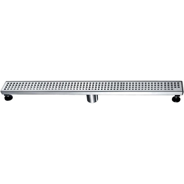 Dawn® 32 Inch Shower Linear Drain, Brisbane River Series, Polished Satin Finish