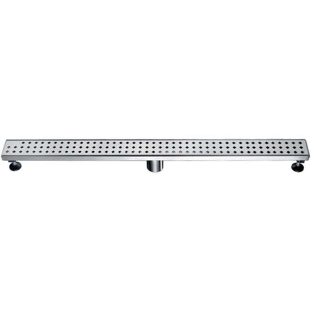 12 Inch Linear Drain with Leveling Feet, Dawn USA Mississippi River Series