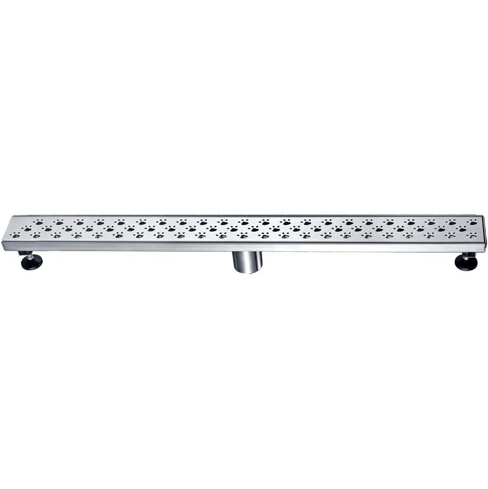 12 Inch Linear Drain with Adjustable Leveling Feet, Dawn USA Memuru River Series