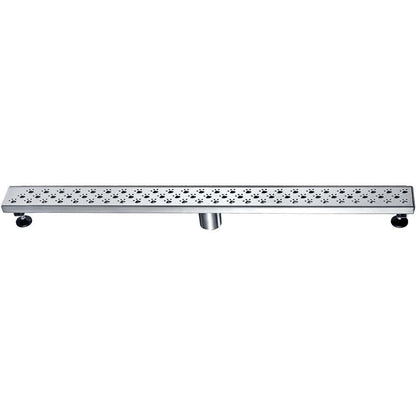 24 Inch Linear Drain with Adjustable Feet, Luxury Polished Finish Drain, Dawn USA LMU240304