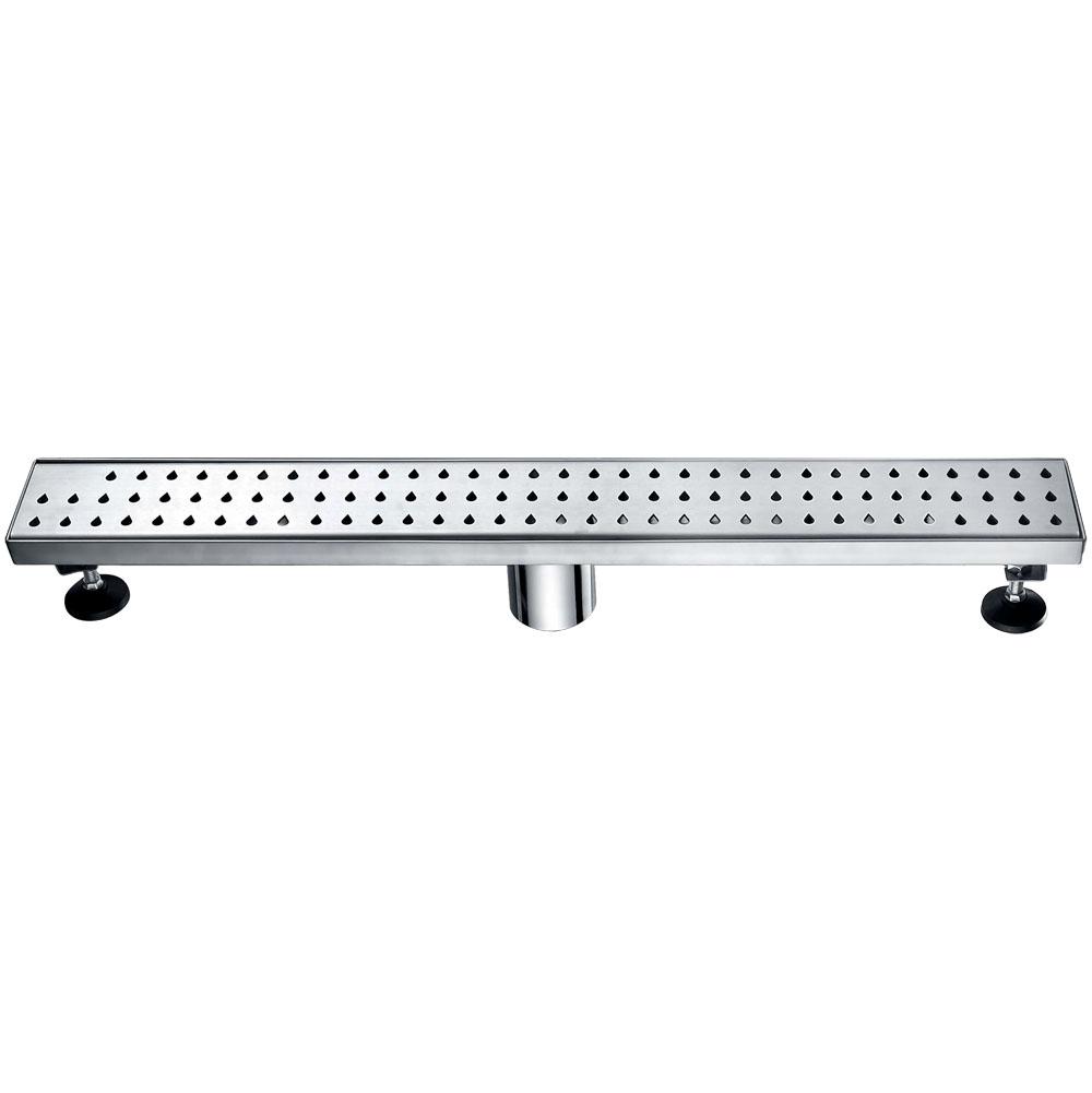 12 Inch Linear Drain with Adjustable Leveling Feet, Dawn USA Nile River Series