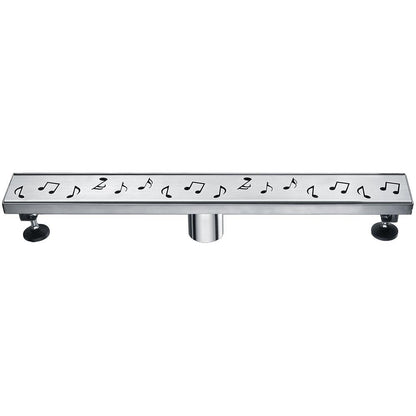 12 Inch Linear Drain with Leveling Feet, Dawn USA Seine River Series