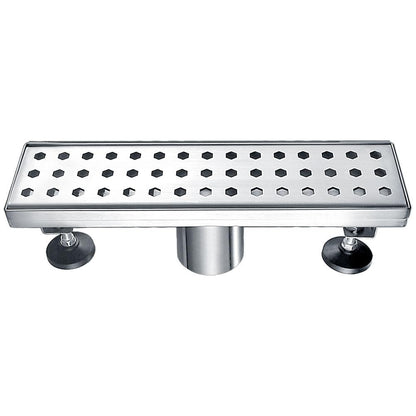 12 Inch Linear Drain with Adjustable Leveling Feet, Dawn USA Thames River Series