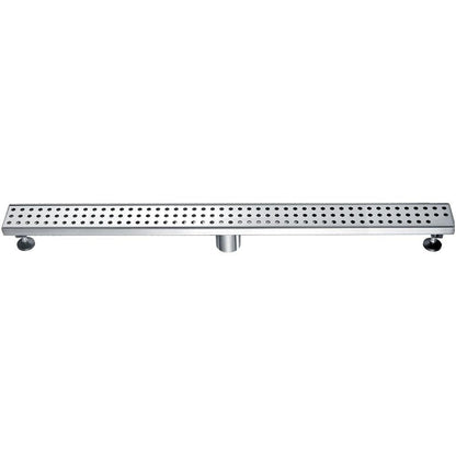 Dawn® 32 Inch Linear Shower Drain, Thames River Series, Polished Satin Finish