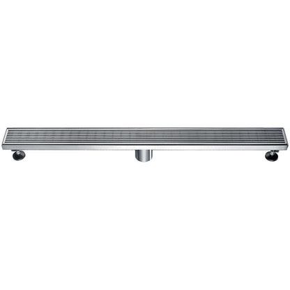 Dawn® 32 Inch Linear Shower Drain, Wheaton River Series, Polished Satin Finish