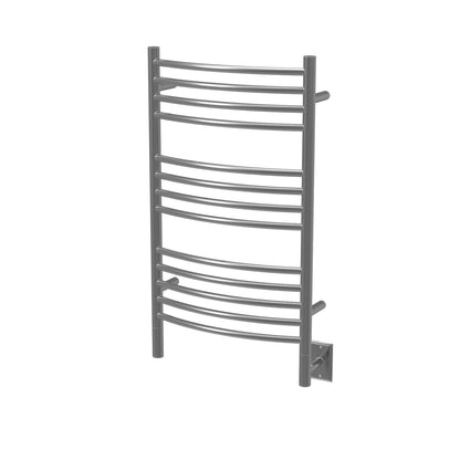 Amba Jeeves C Curved Brushed Towel Warmer, Hardwired, 13 Bars, W 21" H 36"