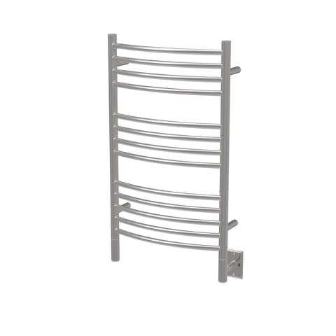 Polished Towel Warmer, Amba Jeeves C Curved, Hardwired, 13 Bars, W 21" H 36"